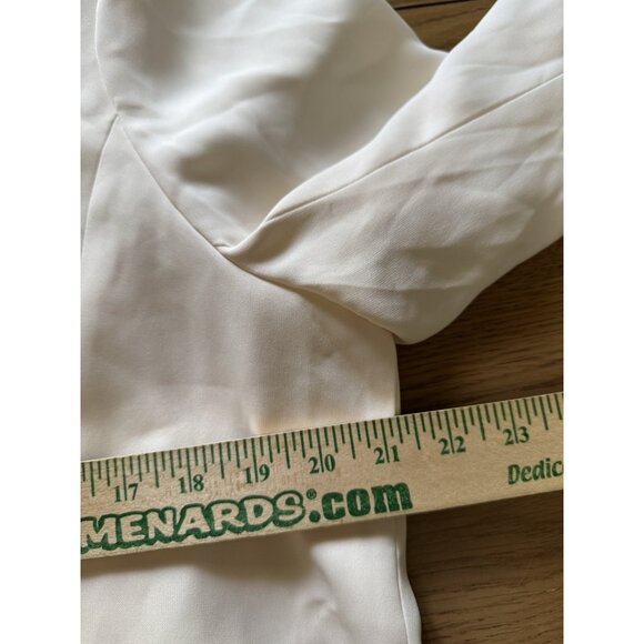 Skies Are Blue Blazer Off White Scalloped Size 2X Open Front Career Jacket NWT - Picture 6 of 16